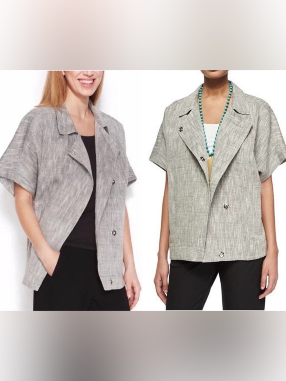 🍃 Eileen Fisher Short Sleeve Jacket